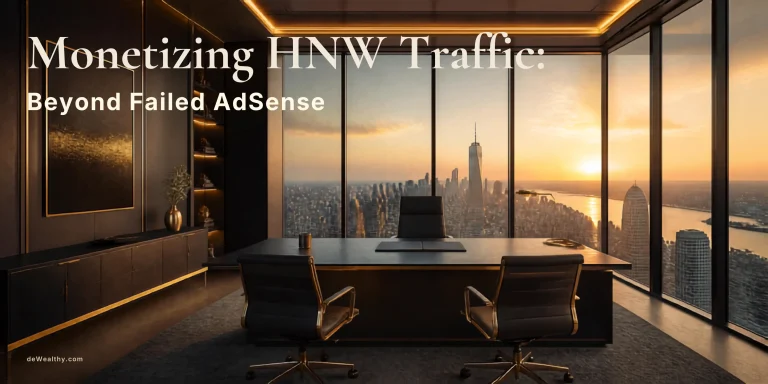 Executive office representation for HNW traffic monetization strategy on deWealthy