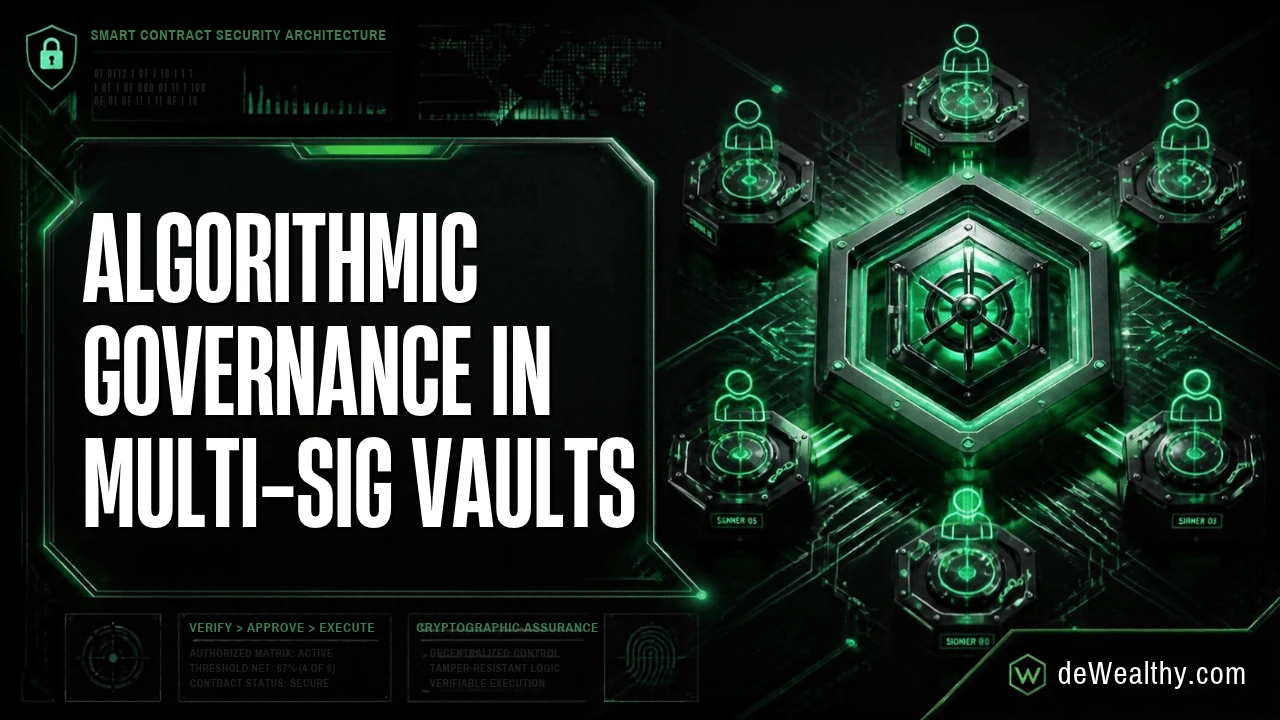 Algorithmic Governance Multi-Sig Vaults Security Architecture by deWealthy.com