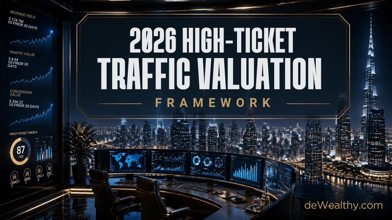 High-Ticket Traffic Valuation and HNW Monetization Framework by deWealthy.com